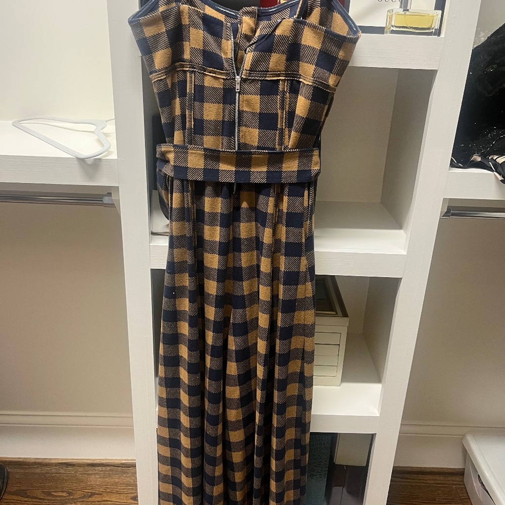 Free People plaid romper